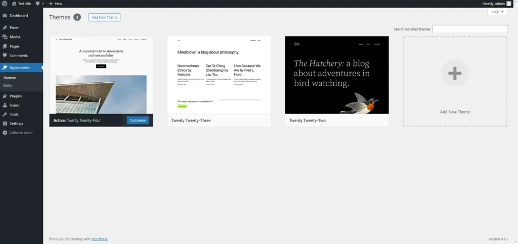 How to Use the WordPress Admin Dashboard: A User Guide 8 Wordpress Admin Themes Page Guide